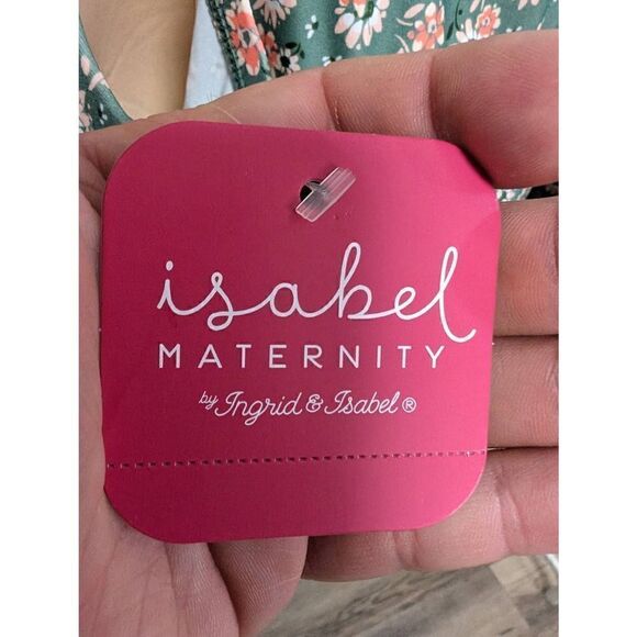 NWT Maternity Tankini Top Isabel Maternity Green Floral Women's Size Large - Picture 6 of 8